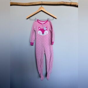 Absorba Hot Pink Polka-Dot Toddler Pajama One-Piece